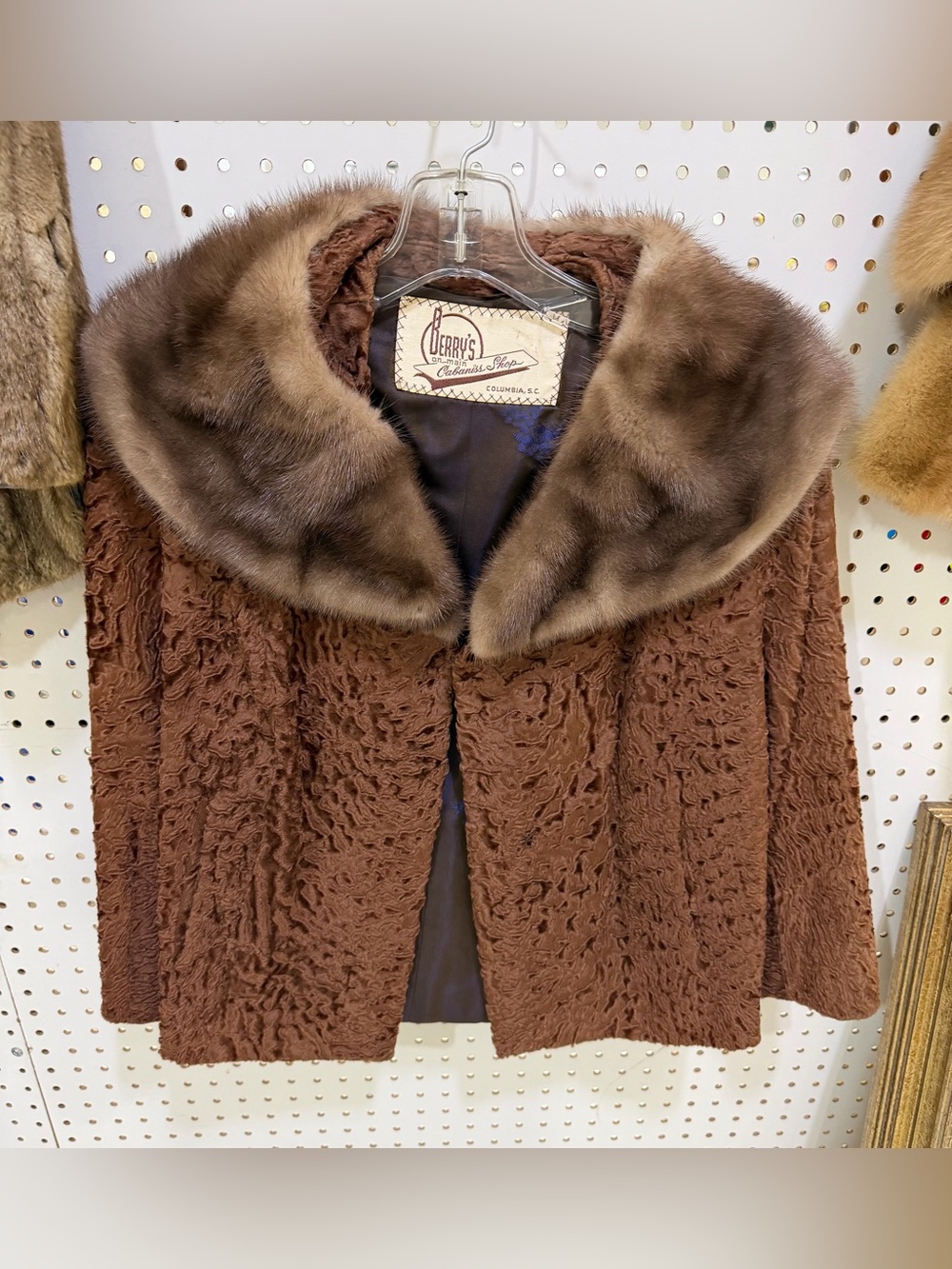 Vintage Berry’s On Main Women's Persian Lamb / Mink Fur Unused NOS